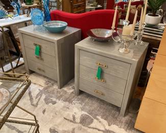 Mitchell Gold + Bob Williams Malibu 3 drawer bedside tables 26” x 24” x 19” $104 + tax each