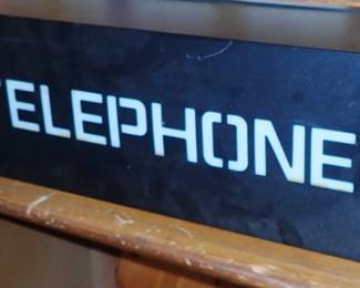 VINTAGE TELEPHONE SIGN