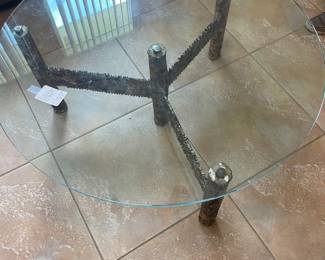Glasstop table