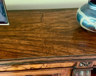 Beautiful antique walnut bookcase--very rare, extremely unusual. At first glance it is so practical it looks like a repro., it is original 19th century elegance.