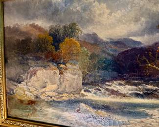 Beautiful landscape signed by the artist: George W Horlor 1823-1895 in good condition