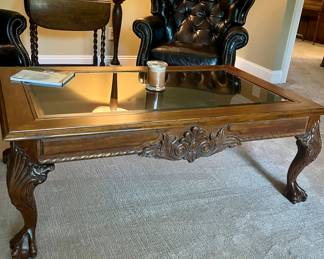 Coffee table ball and claw foot