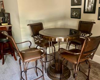 Bar table and chairs