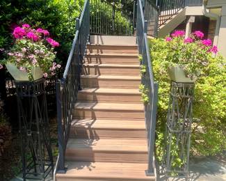 Iron plant stands (plants may not be available)