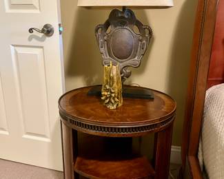 Round drum side table