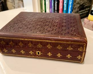 Leather antique box