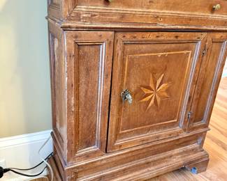 Antique inlay spice cabinet made with nice details