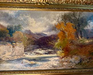 Beautiful landscape signed by the artist: George W Horlor 1823-1895 in good condition
