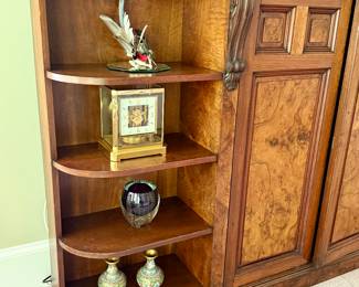 Beautiful antique walnut bookcase--very rare, extremely unusual. At first glance it is so practical it looks like a repro., it is original 19th century elegance.