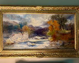 Beautiful landscape signed by the artist: George W Horlor 1823-1895 in good condition