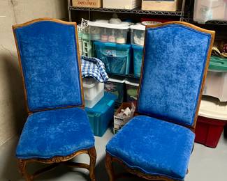 two dining chairs that match upstairs