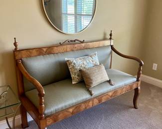 Italian antique settee, fruitwood