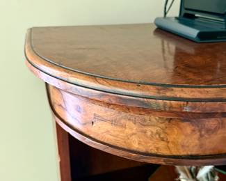 Beautiful antique walnut bookcase--very rare, extremely unusual. At first glance it is so practical it looks like a repro., it is original 19th century elegance.