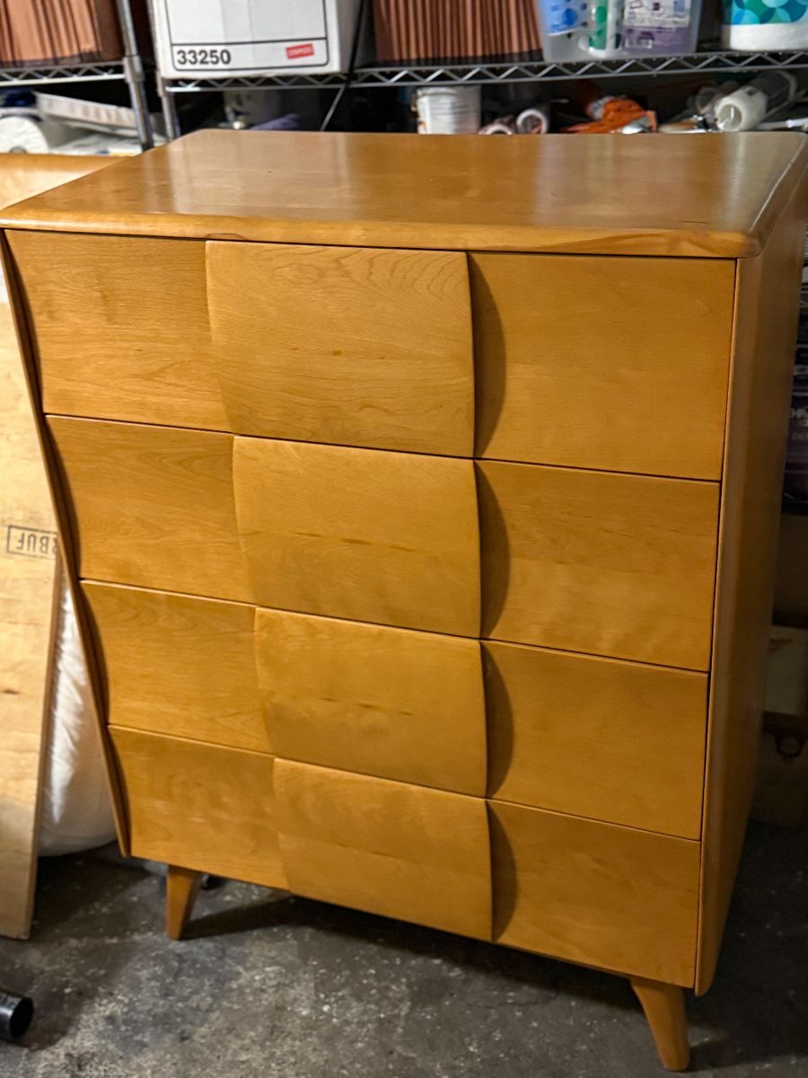 Restored Heywood Wakefield Highboy Dresser in beautiful condition.