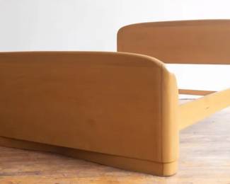 Heywood Wakefield twin bed, some wear and tear on the wood headboard