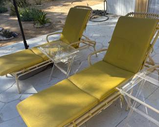 CB2 patio lounge chairs set of 3