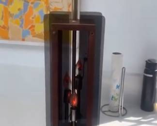 Dual lit, 70’s “flame” lamps, set of 2