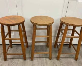 Three Wooden Stools