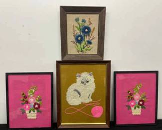 Vintage Framed Needlework