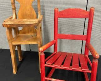 2 Wooden Kids Chairs