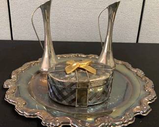 Silver Plated Tray And More