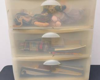MultiPurpose Plastic Storage Container With Goodies