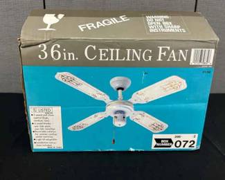 36 White Ceiling Fan New In Box