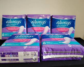 Always Discreet Womans Pads Lot
