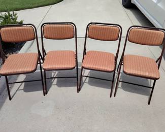 Set of Vintage Padded Samsonite Folding Chairs