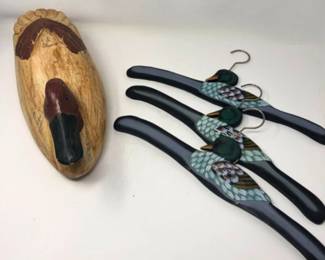 134 HandCarvedDuckDecoyHandPaintedDuckHangers