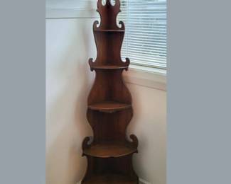 152 FiveTierWoodCornerDisplayShelf