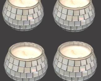 167 FourMosaicIridescentCandleSilverBirch