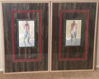 69 AcrylageFramedTwoFeathersArtbyJohnButler