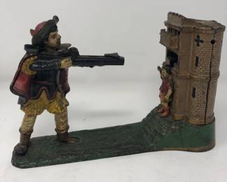 2 - Antique Cast Iron William Tell Mechanical Bank - 1896