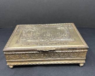 32 AntiqueBrassJBJewelryBox