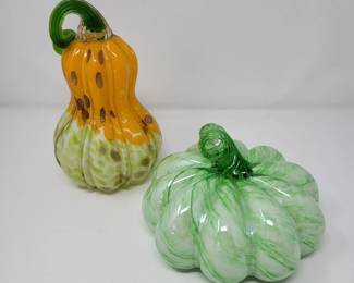 122 HandblownGlobalVillageAutumnEleganceGlassGourds