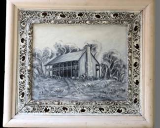 170 MonochromaticTexturedPaintingofFarmhouseAppleton