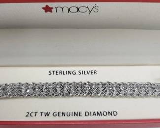 45 Dazzling160DiamondSterlingSilverBracelet
