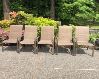 99 FiveBeachFrontOutdoorSlingArmChairs