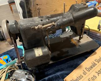 antique sewing machine..