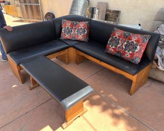 Booth. seating could be used in a patio or dining area...