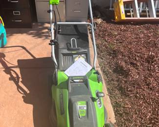 electric lawnmower rarely used.