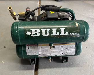 Rolair 2 HP Twin Stack Compressor with Overload Protection and Manual Reset