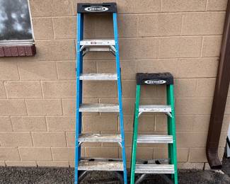 Lot of 2 Werner Ladders 6 Foot and 4 Foot Ladders