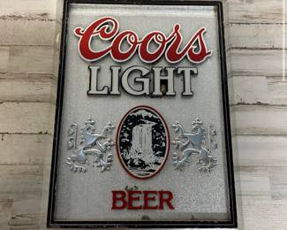 Vintage Coors Light Man Cave Wall Sign