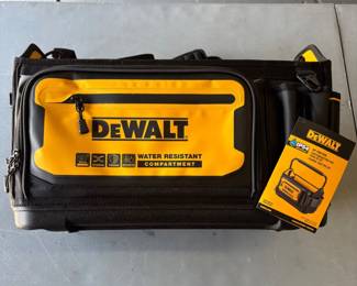 DeWALT 20” Pro Tool Tote Zippered Tool Tote Ballistic Nylon Includes Various Hand Tools