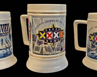 3 Denver Broncos 9798 Beer Steins
