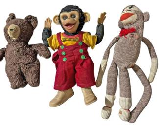 3 Vintage Plush and Vinyl Tous