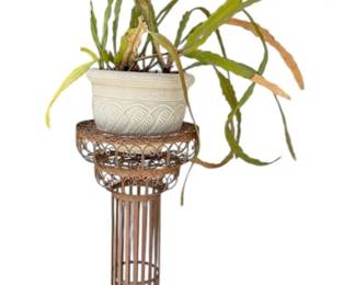 Tall Decorative Scrollwork Plant Stand