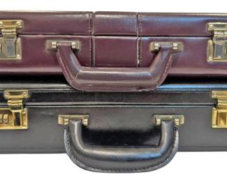2 Vintage Mens Leather Briefcases